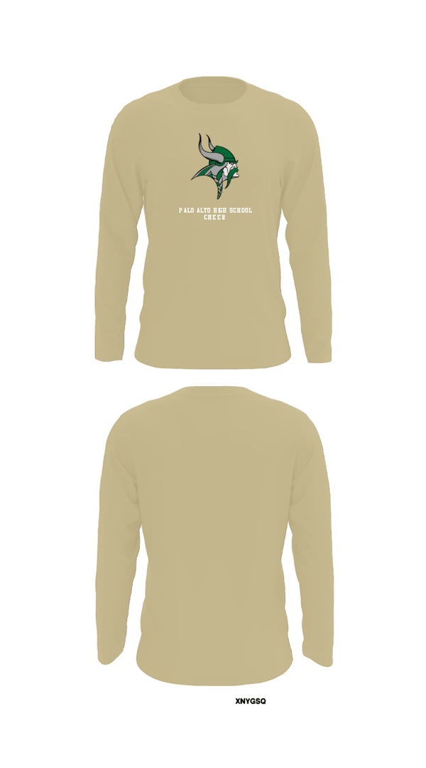 Long Sleeve Performance Shirt, Palo Alto High School Cheer, Cheer, Teamtime, Team time, sublimation, custom sports apparel, team uniforms, spirit wear, spiritwear, sports uniforms, custom shirts, team store, custom team store, fundraiser sports, apparel fundraiser