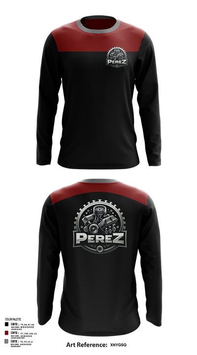 PÉREZ MOTORS 46833550 Long Sleeve Performance Shirt - 125