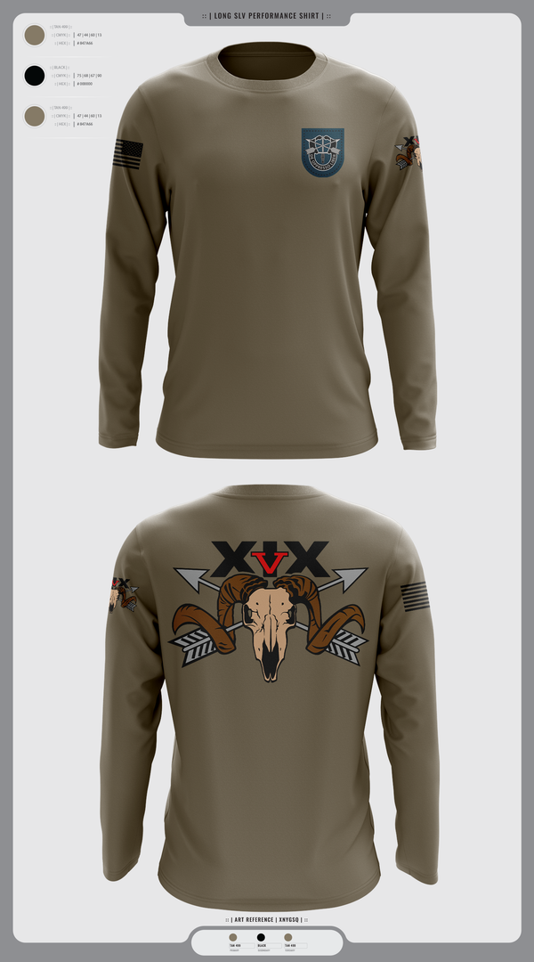 Long Sleeve Performance Shirt, 5/19th SFG, National Guard, Teamtime, Team time, sublimation, custom sports apparel, team uniforms, spirit wear, spiritwear, sports uniforms, custom shirts, team store, custom team store, fundraiser sports, apparel fundraiser