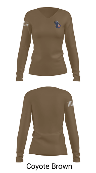 Women's Long Sleeve Vneck Shirt, Badger platoon, Army, Teamtime, Team time, sublimation, custom sports apparel, team uniforms, spirit wear, spiritwear, sports uniforms, custom shirts, team store, custom team store, fundraiser sports, apparel fundraiser