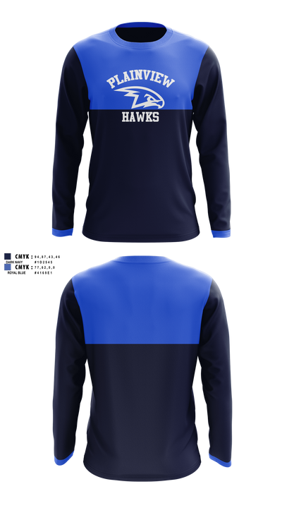 Plainview Little League 37284213 Long Sleeve Performance Shirt 10