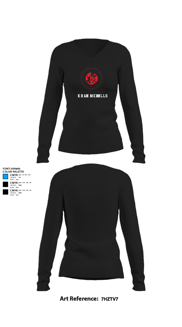 Women's Long Sleeve Vneck Shirt, Khari merrills, Men's Basketball, Teamtime, Team time, sublimation, custom sports apparel, team uniforms, spirit wear, spiritwear, sports uniforms, custom shirts, team store, custom team store, fundraiser sports, apparel fundraiser