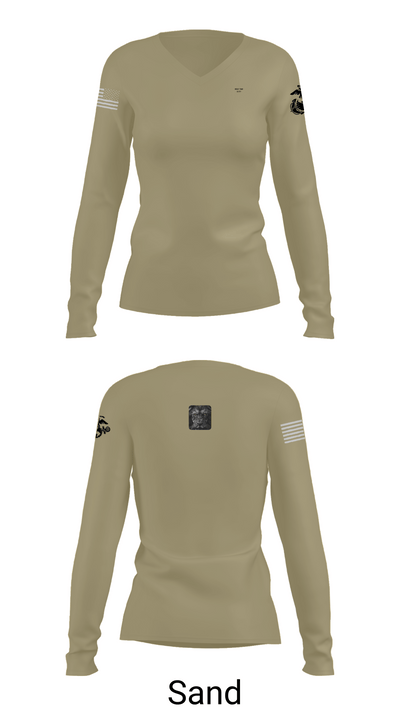 fobbs clothing 65474756 Women's Long Sleeve V-neck Shirt - 97