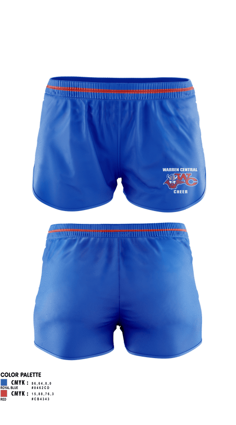 Womens Shorts, Warren Central High School Cheer, Cheer, Teamtime, Team time, sublimation, custom sports apparel, team uniforms, spirit wear, spiritwear, sports uniforms, custom shirts, team store, custom team store, fundraiser sports, apparel fundraiser