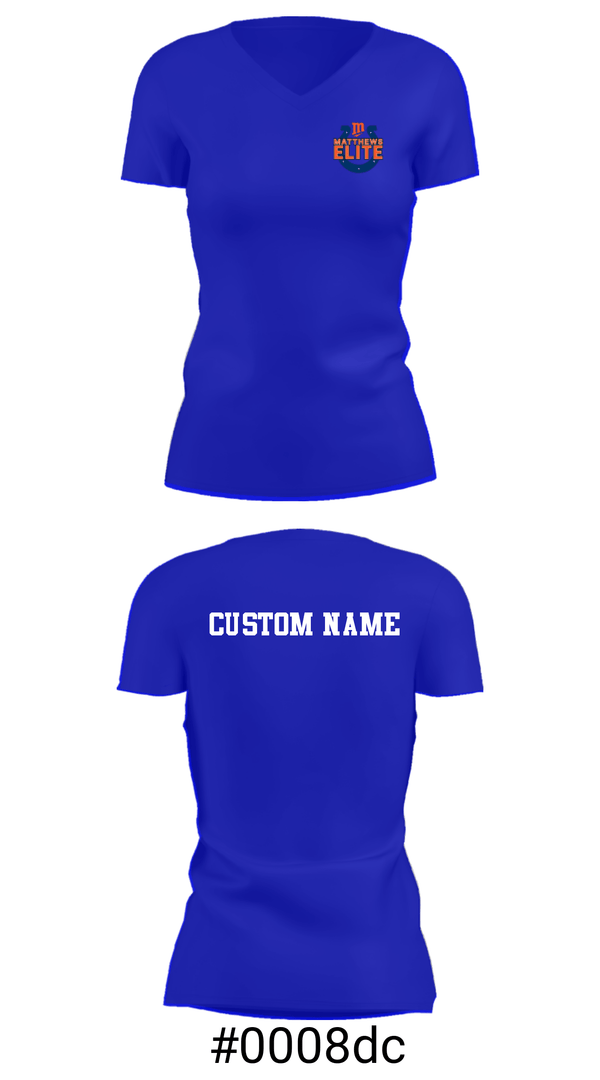 Women's Short Sleeve Vneck Shirt, Matthews Elite, Football, Teamtime, Team time, sublimation, custom sports apparel, team uniforms, spirit wear, spiritwear, sports uniforms, custom shirts, team store, custom team store, fundraiser sports, apparel fundraiser