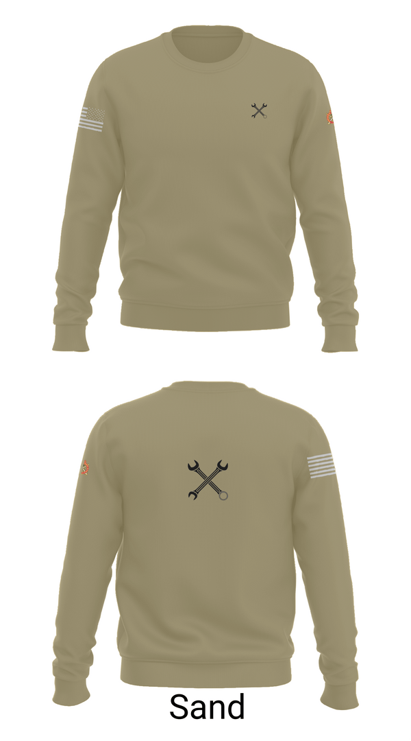Crew Neck Sweatshirt, B CO 2-12 CAV, Army, Teamtime, Team time, sublimation, custom sports apparel, team uniforms, spirit wear, spiritwear, sports uniforms, custom shirts, team store, custom team store, fundraiser sports, apparel fundraiser