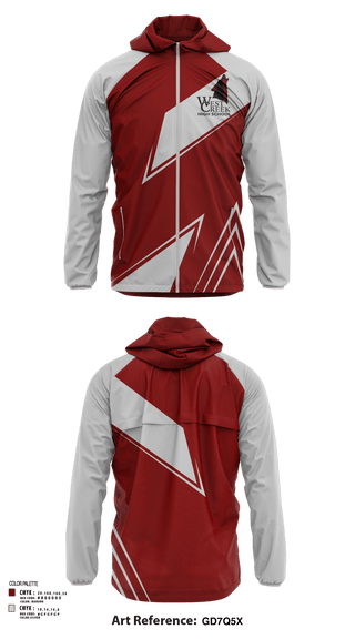 Windbreaker, West Creek High School Cross Country, Cross Country, Teamtime, Team time, sublimation, custom sports apparel, team uniforms, spirit wear, spiritwear, sports uniforms, custom shirts, team store, custom team store, fundraiser sports, apparel fundraiser