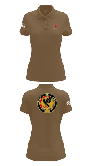 Womens Short Sleeve Performance Polo, D FST 8-1 CAV, Army, Teamtime, Team time, sublimation, custom sports apparel, team uniforms, spirit wear, spiritwear, sports uniforms, custom shirts, team store, custom team store, fundraiser sports, apparel fundraiser