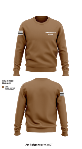 Crew Neck Sweatshirt, Wisconsin Wing, Air Force, Teamtime, Team time, sublimation, custom sports apparel, team uniforms, spirit wear, spiritwear, sports uniforms, custom shirts, team store, custom team store, fundraiser sports, apparel fundraiser