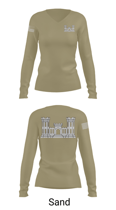 250TH ENGINEERING COMPANY 59783963 Women's Long Sleeve V-neck Shirt -1 92