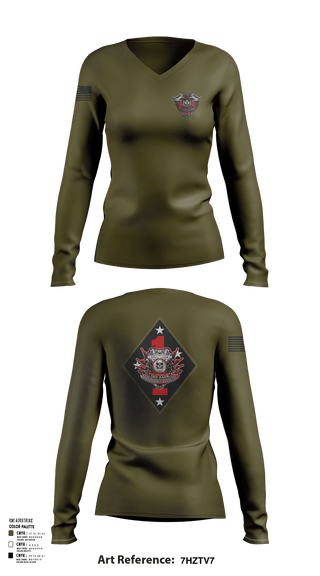 Womens Long Sleeve Vneck Shirt, 3rd AABN MTU, Marines, Teamtime, Team time, sublimation, custom sports apparel, team uniforms, spirit wear, spiritwear, sports uniforms, custom shirts, team store, custom team store, fundraiser sports, apparel fundraiser