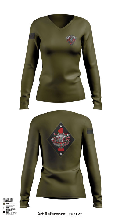 3rd AABN MTU 16742717 Women's Long Sleeve V-neck Shirt - 128