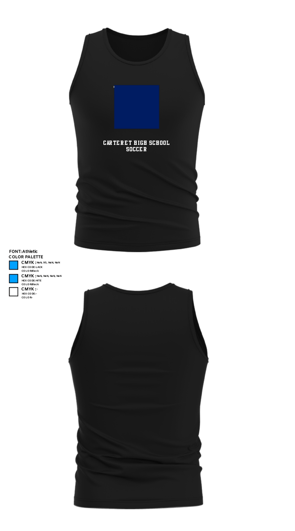 Tank Top, Carteret High School Soccer, Women's Soccer, Teamtime, Team time, sublimation, custom sports apparel, team uniforms, spirit wear, spiritwear, sports uniforms, custom shirts, team store, custom team store, fundraiser sports, apparel fundraiser