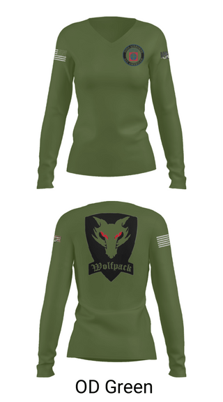 Women's Long Sleeve Vneck Shirt, 1-82nd CAB, Army, Teamtime, Team time, sublimation, custom sports apparel, team uniforms, spirit wear, spiritwear, sports uniforms, custom shirts, team store, custom team store, fundraiser sports, apparel fundraiser