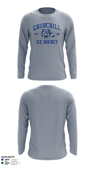 Long Sleeve Performance Shirt, Churchill Ice Hockey 67738874, Baseball, Teamtime, Team time, sublimation, custom sports apparel, team uniforms, spirit wear, spiritwear, sports uniforms, custom shirts, team store, custom team store, fundraiser sports, apparel fundraiser
