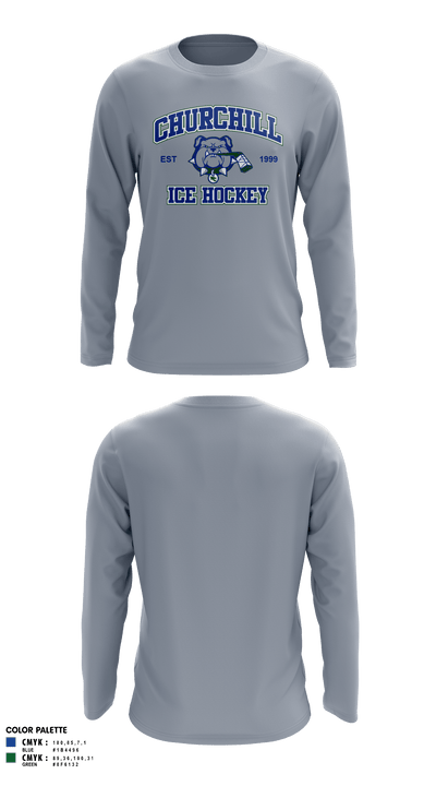 Churchill Ice Hockey 67738874 Long Sleeve Performance Shirt 15