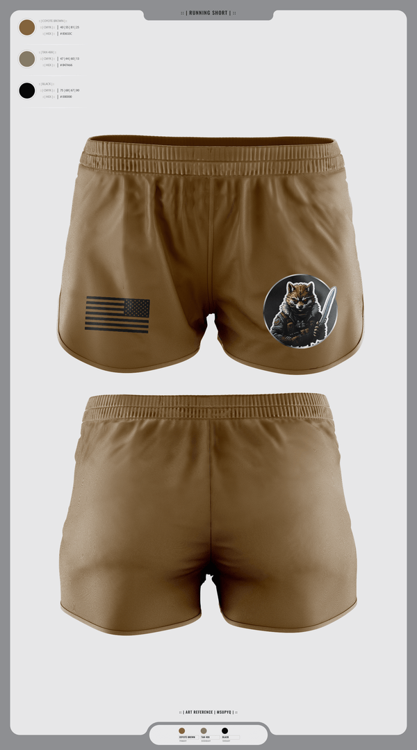 Womens Shorts, Fox Co., Army, Teamtime, Team time, sublimation, custom sports apparel, team uniforms, spirit wear, spiritwear, sports uniforms, custom shirts, team store, custom team store, fundraiser sports, apparel fundraiser