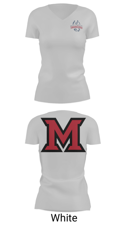Miami University - Middletown Baseball 52720506 Women's Short Sleeve V-neck Shirt - 7