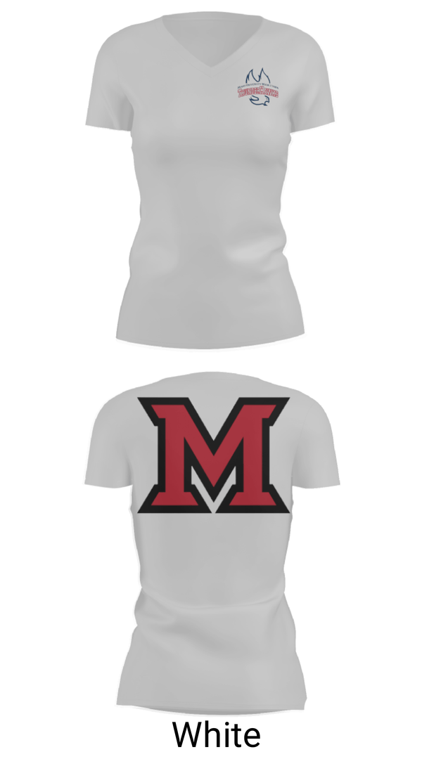 Women's Short Sleeve Vneck Shirt, Miami University - Middletown Baseball, Baseball, Teamtime, Team time, sublimation, custom sports apparel, team uniforms, spirit wear, spiritwear, sports uniforms, custom shirts, team store, custom team store, fundraiser sports, apparel fundraiser