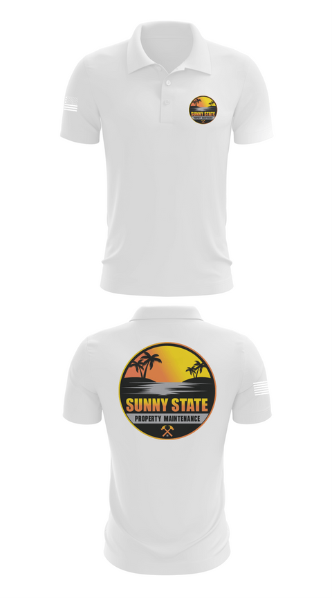 Short Sleeve Performance Polo, Sunny State Property Maintenance, , Teamtime, Team time, sublimation, custom sports apparel, team uniforms, spirit wear, spiritwear, sports uniforms, custom shirts, team store, custom team store, fundraiser sports, apparel fundraiser