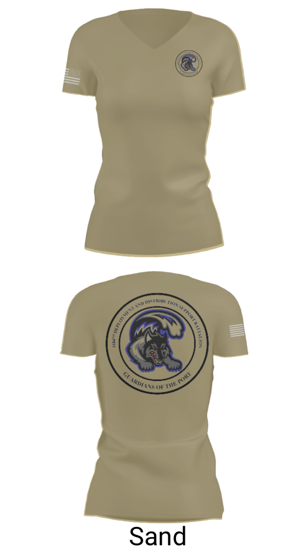 Womens Short Sleeve Vneck Shirt, 1184th DDSB, Army, Teamtime, Team time, sublimation, custom sports apparel, team uniforms, spirit wear, spiritwear, sports uniforms, custom shirts, team store, custom team store, fundraiser sports, apparel fundraiser