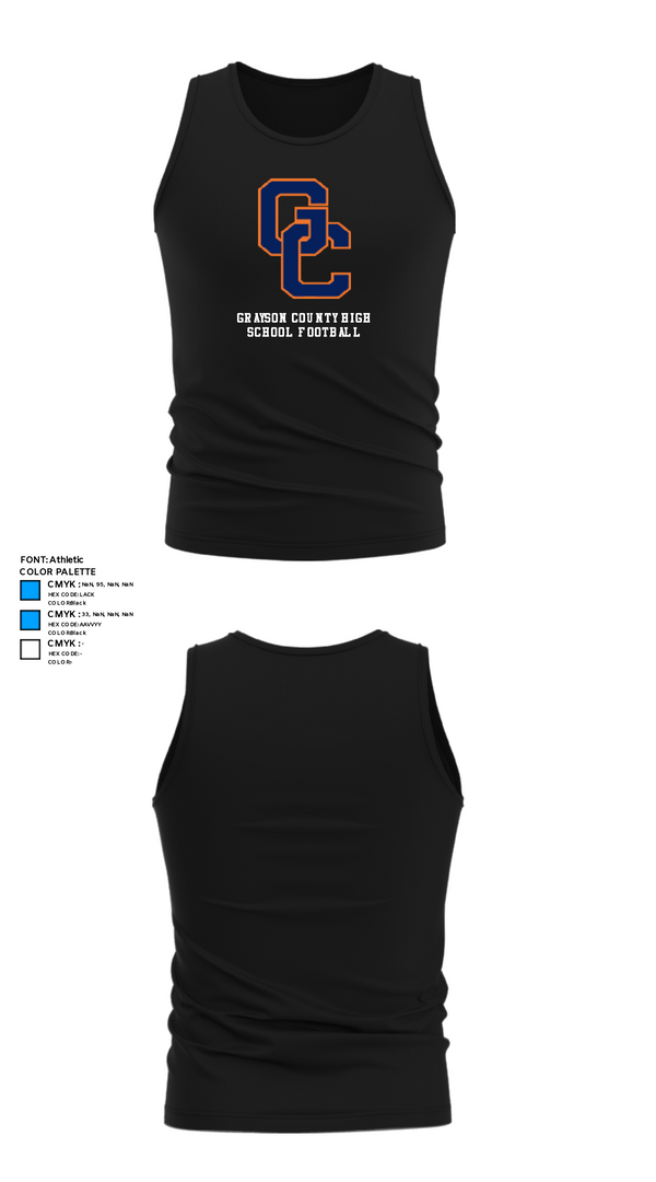 Tank Top, Grayson County High School Football, Football, Teamtime, Team time, sublimation, custom sports apparel, team uniforms, spirit wear, spiritwear, sports uniforms, custom shirts, team store, custom team store, fundraiser sports, apparel fundraiser