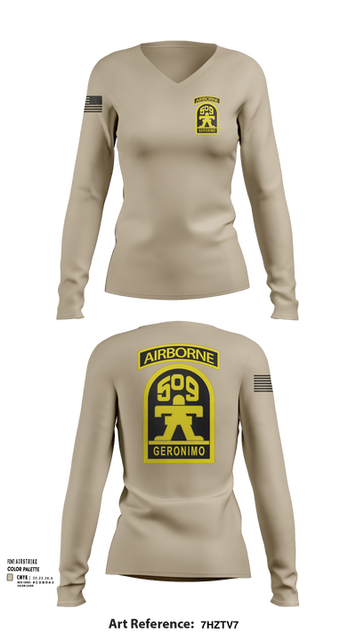Geronimo 67603467 Women's Long Sleeve V-neck Shirt - 114