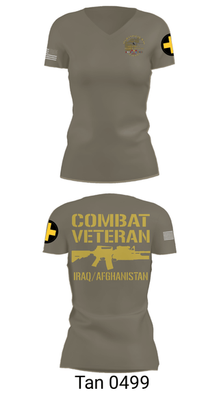 Women's Short Sleeve Vneck Shirt, 33rd Infantry, Army, Teamtime, Team time, sublimation, custom sports apparel, team uniforms, spirit wear, spiritwear, sports uniforms, custom shirts, team store, custom team store, fundraiser sports, apparel fundraiser