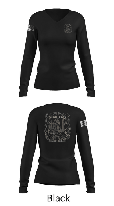 OZARK FIRE 56967541 Women's Long Sleeve V-neck Shirt - 37