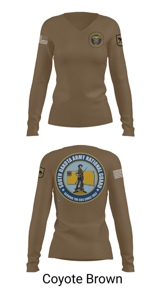 Womens Long Sleeve Vneck Shirt 1, 235th MP CO, Army, Teamtime, Team time, sublimation, custom sports apparel, team uniforms, spirit wear, spiritwear, sports uniforms, custom shirts, team store, custom team store, fundraiser sports, apparel fundraiser