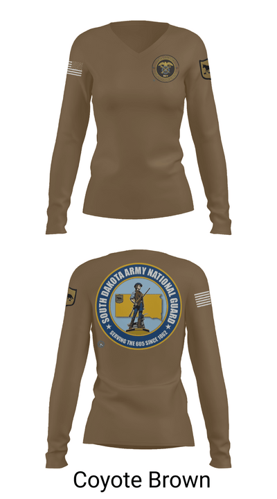235th MP CO 6760099 Women's Long Sleeve V-neck Shirt -1 17