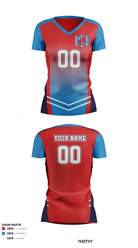 Women's Short Sleeve Vneck Shirt, North Iredell High School Volleyball, Women's Volleyball, Teamtime, Team time, sublimation, custom sports apparel, team uniforms, spirit wear, spiritwear, sports uniforms, custom shirts, team store, custom team store, fundraiser sports, apparel fundraiser
