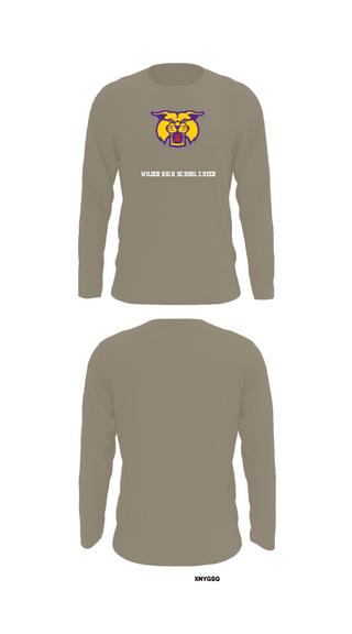 Long Sleeve Performance Shirt, Wilder High School Cheer, Cheer, Teamtime, Team time, sublimation, custom sports apparel, team uniforms, spirit wear, spiritwear, sports uniforms, custom shirts, team store, custom team store, fundraiser sports, apparel fundraiser