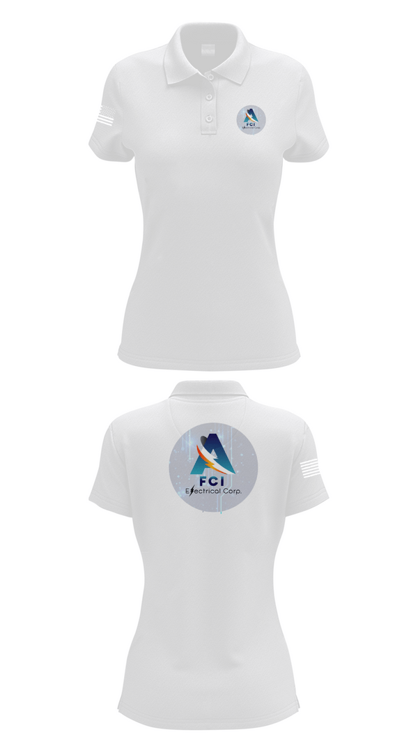Womens Short Sleeve Performance Polo, AFCI ELECTRIC, , Teamtime, Team time, sublimation, custom sports apparel, team uniforms, spirit wear, spiritwear, sports uniforms, custom shirts, team store, custom team store, fundraiser sports, apparel fundraiser