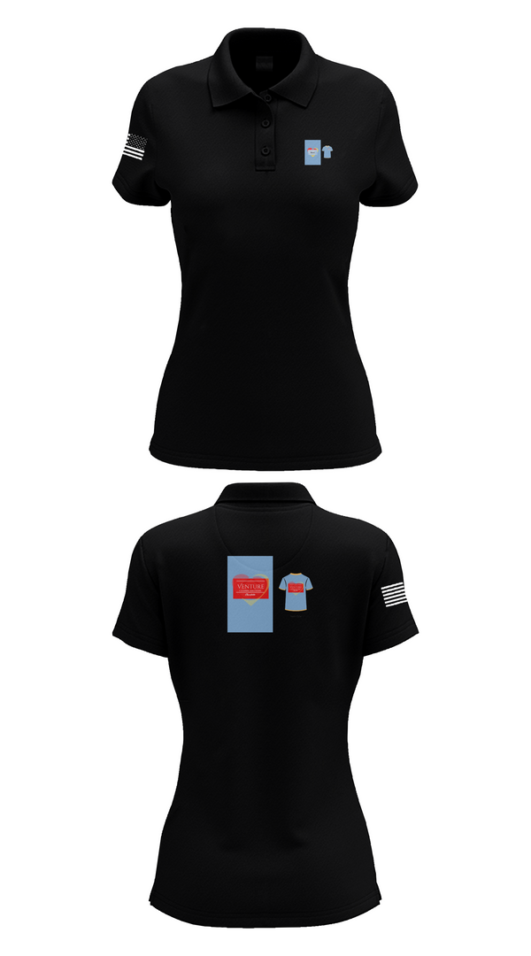 Womens Short Sleeve Performance Polo, Venture cleaning solutions, , Teamtime, Team time, sublimation, custom sports apparel, team uniforms, spirit wear, spiritwear, sports uniforms, custom shirts, team store, custom team store, fundraiser sports, apparel fundraiser