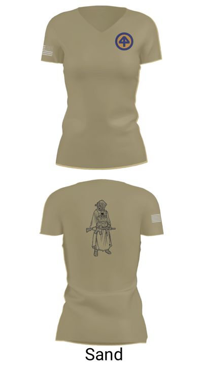 A Co 1/1-114th 36313026 Women's Short Sleeve V-neck Shirt - 88