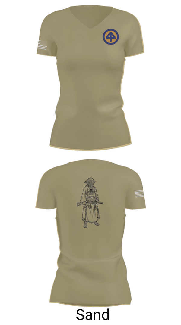 Women's Short Sleeve Vneck Shirt, A Co 1/1-114th, Army, Teamtime, Team time, sublimation, custom sports apparel, team uniforms, spirit wear, spiritwear, sports uniforms, custom shirts, team store, custom team store, fundraiser sports, apparel fundraiser