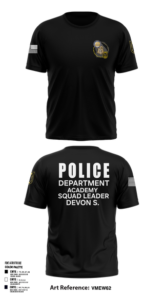 Short Sleeve Performance Shirt, Police Department Academy, , Teamtime, Team time, sublimation, custom sports apparel, team uniforms, spirit wear, spiritwear, sports uniforms, custom shirts, team store, custom team store, fundraiser sports, apparel fundraiser