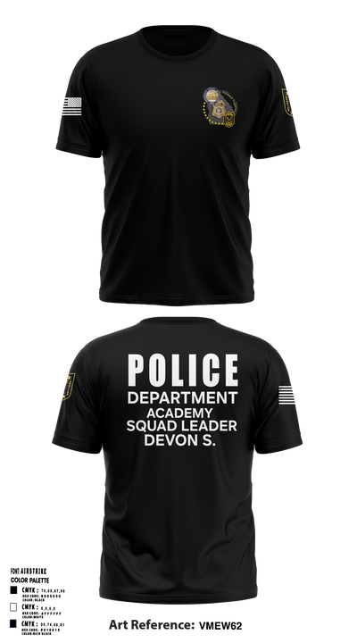 Police Department Academy 26016333 Short Sleeve Performance Shirt - 1