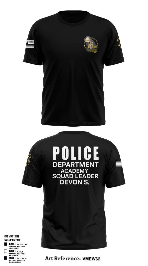 Short Sleeve Performance Shirt, Police Department Academy, , Teamtime, Team time, sublimation, custom sports apparel, team uniforms, spirit wear, spiritwear, sports uniforms, custom shirts, team store, custom team store, fundraiser sports, apparel fundraiser