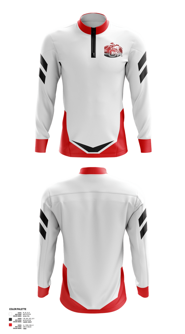 Quarter Zip Jacket, Chariton Chargers, Wrestling, Teamtime, Team time, sublimation, custom sports apparel, team uniforms, spirit wear, spiritwear, sports uniforms, custom shirts, team store, custom team store, fundraiser sports, apparel fundraiser