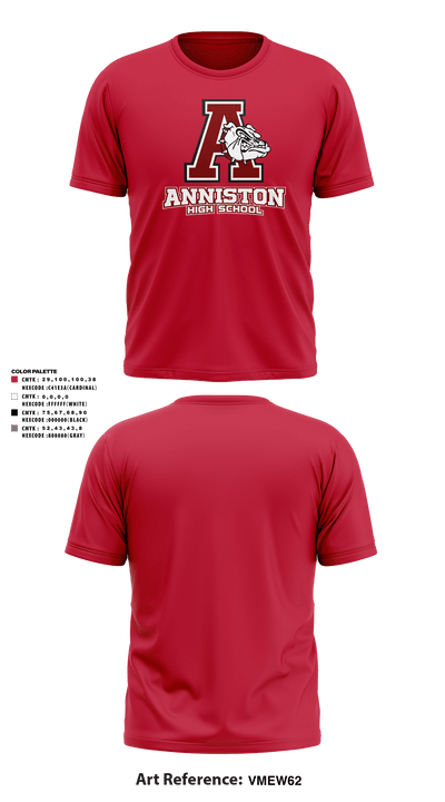 Anniston High School 66349692 Short Sleeve Performance Shirt - 6
