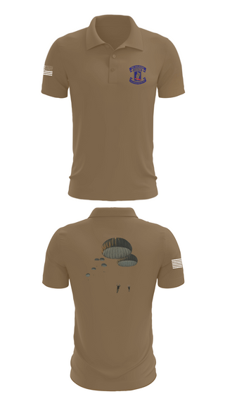 Short Sleeve Performance Polo, 173rd Airborne Division, Army, Teamtime, Team time, sublimation, custom sports apparel, team uniforms, spirit wear, spiritwear, sports uniforms, custom shirts, team store, custom team store, fundraiser sports, apparel fundraiser