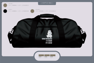 Duffle Bag, Mx Plt E. Co 2-4 GSAB, Army, Teamtime, Team time, sublimation, custom sports apparel, team uniforms, spirit wear, spiritwear, sports uniforms, custom shirts, team store, custom team store, fundraiser sports, apparel fundraiser