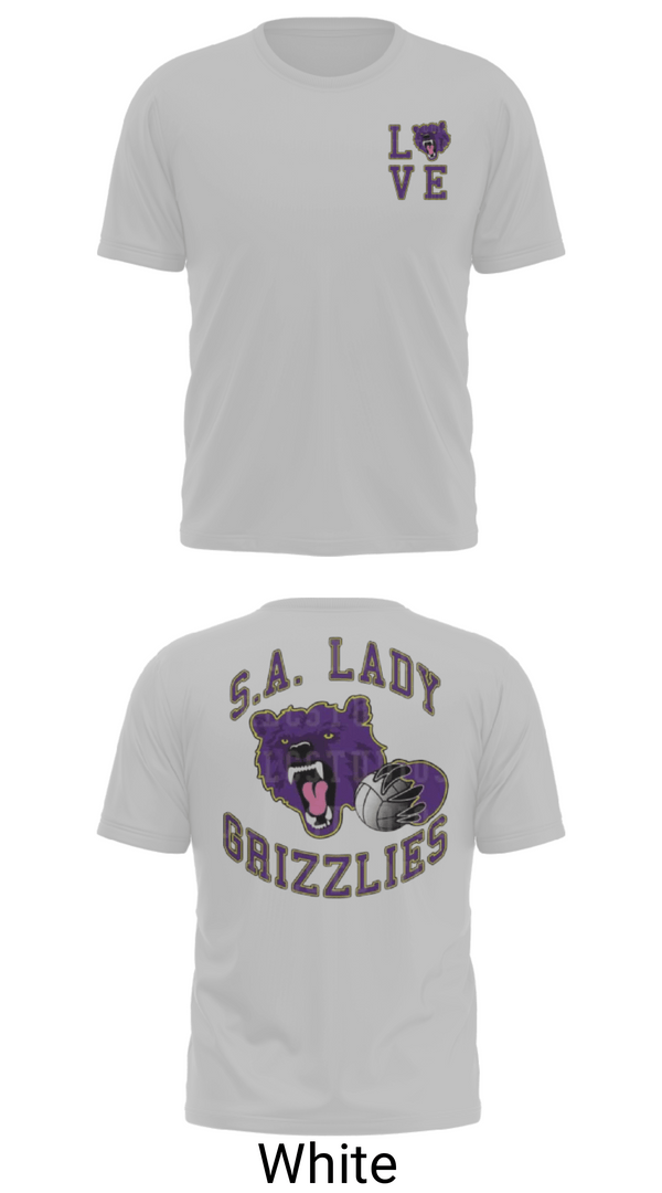 Old School Cotton Feel Shirt, SA LADY GRIZZLES, Women's Volleyball, Teamtime, Team time, sublimation, custom sports apparel, team uniforms, spirit wear, spiritwear, sports uniforms, custom shirts, team store, custom team store, fundraiser sports, apparel fundraiser