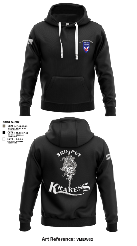 Hoodie, 3RD PLT95TH CBRN3rd plt, Army, Teamtime, Team time, sublimation, custom sports apparel, team uniforms, spirit wear, spiritwear, sports uniforms, custom shirts, team store, custom team store, fundraiser sports, apparel fundraiser