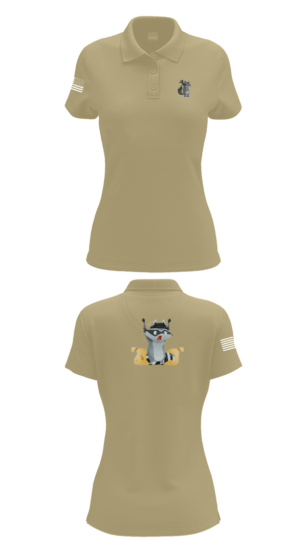 Womens Short Sleeve Performance Polo, 2-2 B Co., Army, Teamtime, Team time, sublimation, custom sports apparel, team uniforms, spirit wear, spiritwear, sports uniforms, custom shirts, team store, custom team store, fundraiser sports, apparel fundraiser