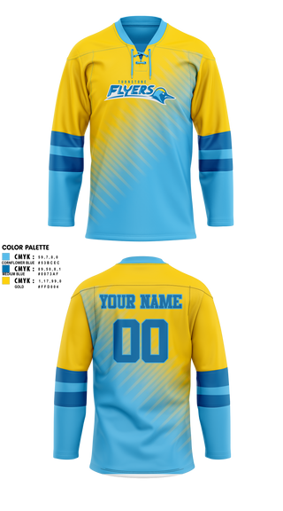 Hockey Jersey, Turnstone Flyers, Ice Hockey, Teamtime, Team time, sublimation, custom sports apparel, team uniforms, spirit wear, spiritwear, sports uniforms, custom shirts, team store, custom team store, fundraiser sports, apparel fundraiser