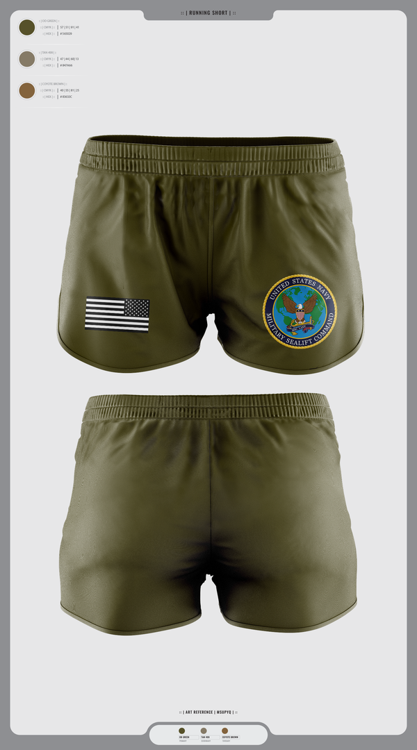 Womens Shorts, MILITARY SEALIFT COMMAND ATLANTIC, , Teamtime, Team time, sublimation, custom sports apparel, team uniforms, spirit wear, spiritwear, sports uniforms, custom shirts, team store, custom team store, fundraiser sports, apparel fundraiser