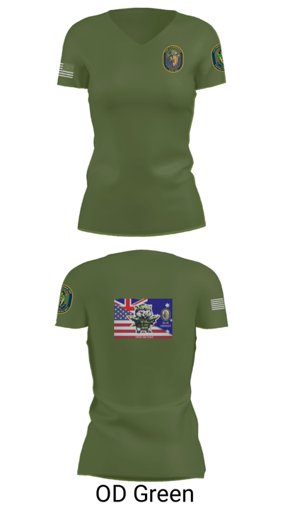 USS CANBERRA (LCS 30) 2170630 Women's Short Sleeve V-neck Shirt - 46